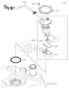 BRUTE FORCE 750 4x4i EPS KVF750GGF EU drawing Fuel Pump