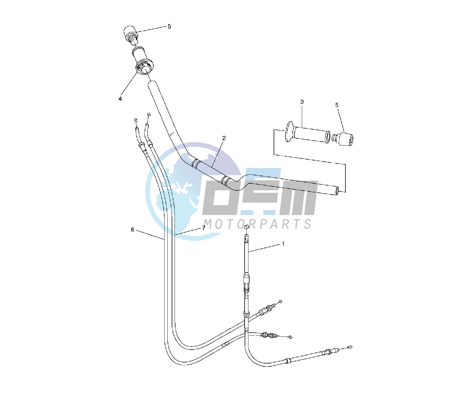 STEERING HANDLE AND CABLE