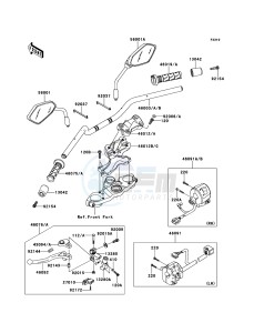 VERSYS_ABS KLE650DEF XX (EU ME A(FRICA) drawing Handlebar