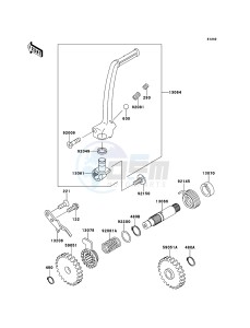 KX85/KX85-<<II>> KX85BCF EU drawing Kickstarter Mechanism