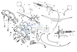 Pegaso 125 GQ drawing Handlebar - Controls