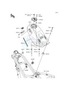 KLX125 KLX125CEF XX (EU ME A(FRICA) drawing Fuel Tank