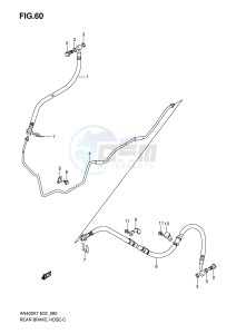 AN400 (E2) Burgman drawing REAR BRAKE HOSE (AN400K7 ZK7 K8 ZK8 K9 L0)