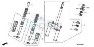 NVS502SH9 TU drawing FRONT FORK/STEERING STEM