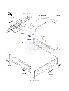 KAF 950 D [MULE 3010 DIESEL 4X4] (D8F) D8F drawing DECALS-- RED- --- GREEN- -