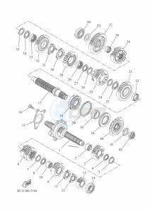 XTZ690D-B TENERE 700 (BEH4) drawing TRANSMISSION