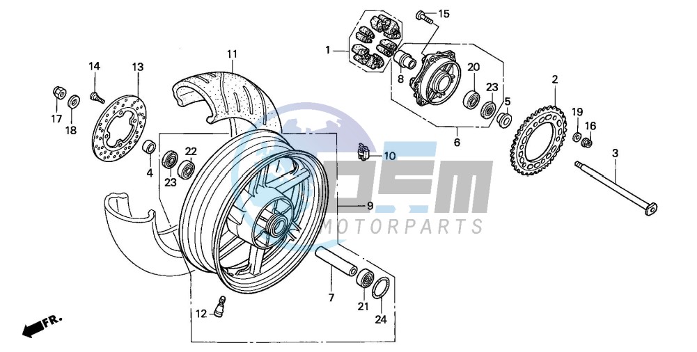 REAR WHEEL (VTR1000SPY/1)