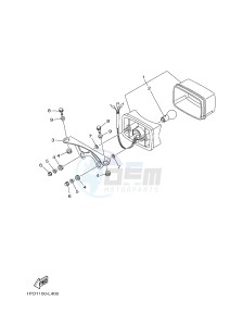 YFZ450 YFZ450B (1PD2 1PD3 1PD1) drawing TAILLIGHT 2