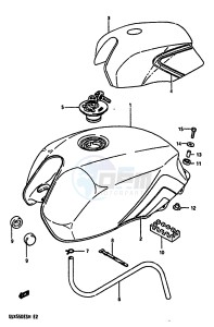 GSX550E (F-G-H) drawing FUEL TANK (GSX550ESF ESG)