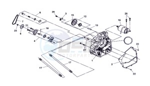 QUAD LANDER 300 drawing CRANKCASE RIGHT