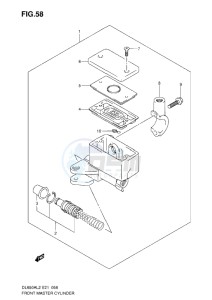 DL650 drawing FRONT MASTER CYLINDER