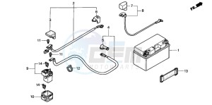 CB900F 919 drawing BATTERY