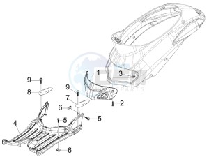 Liberty 125 4t Delivery e3 drawing Central cover - Footrests