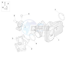 GTS 300 ie Super (EMEA, APAC) (AU, HK, IN, IT, J, SG, TW, UK) drawing Throttle body - Injector - Union pipe