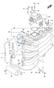 DF 150AS drawing Intake Manifold/Throttle Body