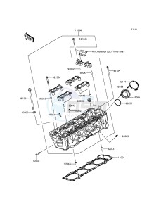 VERSYS 1000 KLZ1000BFF FR GB XX (EU ME A(FRICA) drawing Cylinder Head