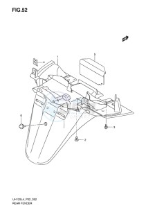 UH125 BURGMAN EU drawing REAR FENDER