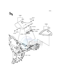 NINJA_300_ABS EX300BDF XX (EU ME A(FRICA) drawing Seat