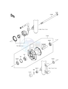 KLX125 KLX125CFF XX (EU ME A(FRICA) drawing Front Hub