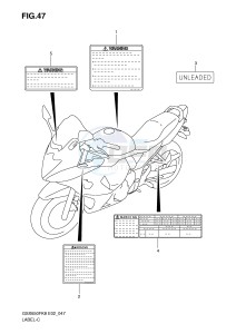 GSX650F (E2) Katana drawing LABEL