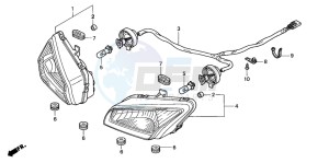 TRX400FA FOURTRAX AT drawing HEADLIGHT