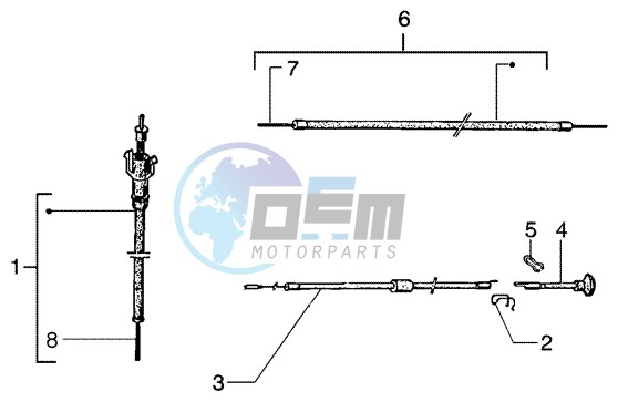 Transmissions odometer-choke-brake