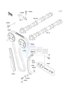 ZX 1100 D [NINJA ZX-11] (D1-D3) [NINJA ZX-11] drawing CAMSHAFT-- S- -_TENSIONER