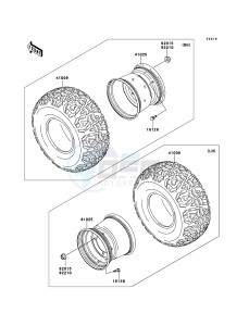 MULE 4010 TRANS 4x4 DIESEL KAF950GCF EU drawing Tires