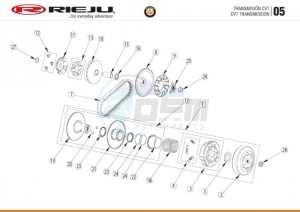 BYE-BIKE-25-KM-H-EURO4-HOLLAND-CARGO-RED drawing TRANSMISSION