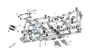 QUAD RAIDER 600 LE CHASSIS LONG drawing FRAME