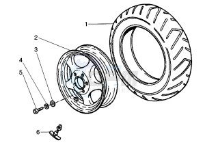 ET4 125 drawing Front wheel