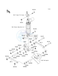 ZX 1000 M [NINJA ZX-10R] (C1) [NINJA ZX-10R] drawing REAR SUSPENSION