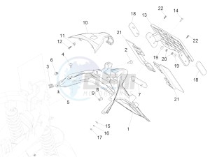 Medley 125 4T ie ABS E4 (EMEA) drawing Rear cover - Splash guard