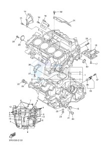 FJR1300A FJR1300A ABS (1CYJ) drawing CRANKCASE