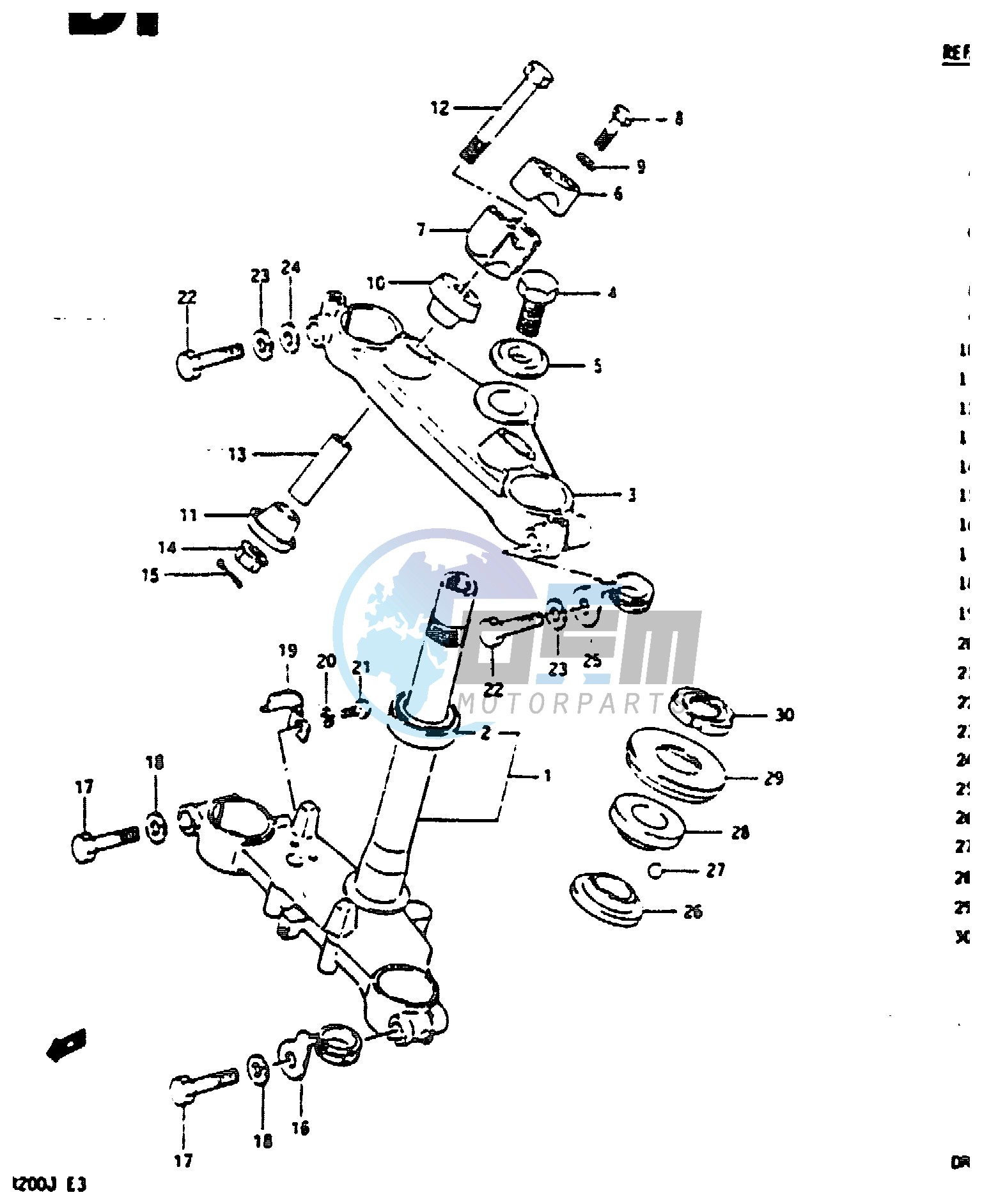 STEERING STEM (MODEL G)