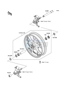 ZZR1400_ABS ZX1400DBF FR GB XX (EU ME A(FRICA) drawing Front Hub