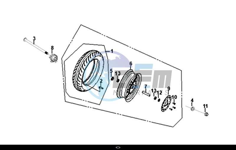 FRONT WHEEL / MASK 50 (XE05W1-IT) (L7-L9)