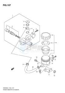 SV650S (E2) drawing FRONT MASTER CYLINDER (SV650SL1 E24)