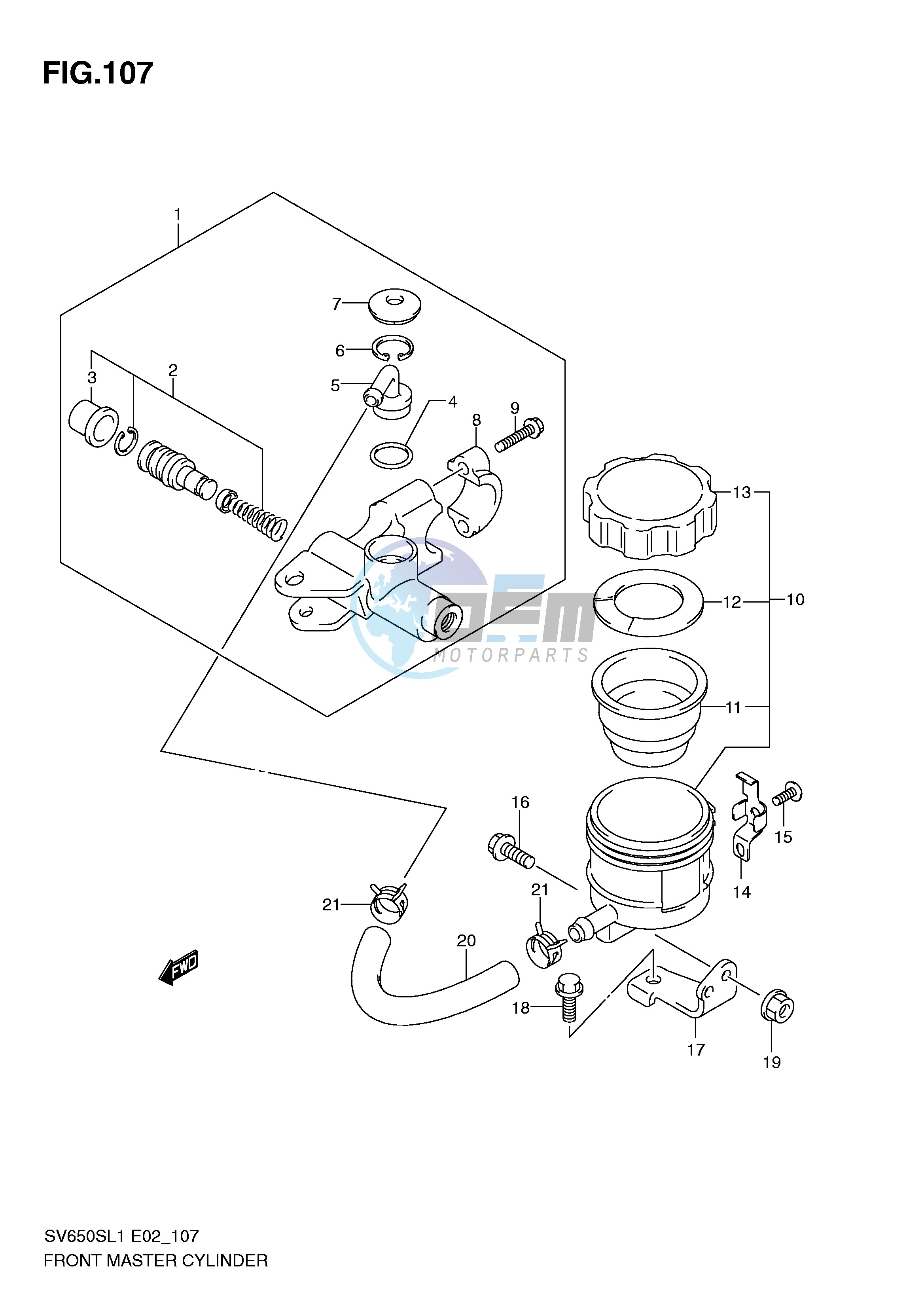 FRONT MASTER CYLINDER (SV650SL1 E24)