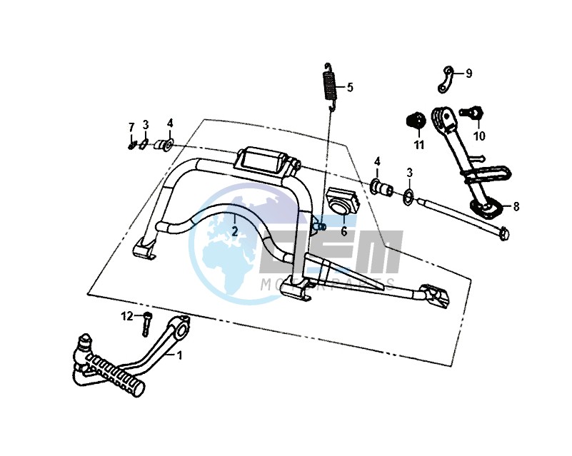 MAIN STAND KICK STARTER ARM / ALLO 50 (25 KM/H) (AJ05WA-NL) (L8-M0)