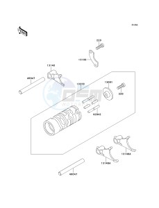 KX 60 B [X60] (B6-B9) drawing CHANGE DRUM_SHIFT FORK