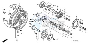 CB1000RAB drawing REAR WHEEL