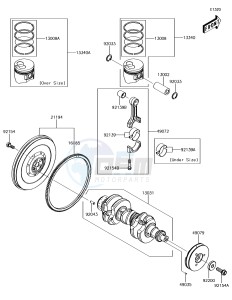 MULE PRO-DX KAF1000EJF EU drawing Crankshaft/Piston(s)