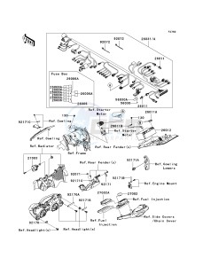 ZX 1000 E [NINJA ZX-10R] (E8F-E9FA) 0E9F drawing CHASSIS ELECTRICAL EQUIPMENT