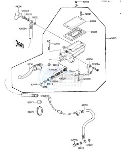 ZX 1000 B [NINJA ZX-10] (B1-B2) [NINJA ZX-10] drawing CLUTCH MASTER CYLINDER