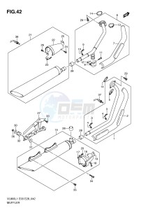 VL800 (E3-E28) VOLUSIA drawing MUFFLER (VL800CL1 E33)