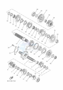 XSR700 MTM690-U (B9J2) drawing TRANSMISSION