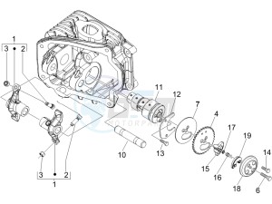 Liberty 125 4t Delivery e3 Single drawing Rocking levers support unit