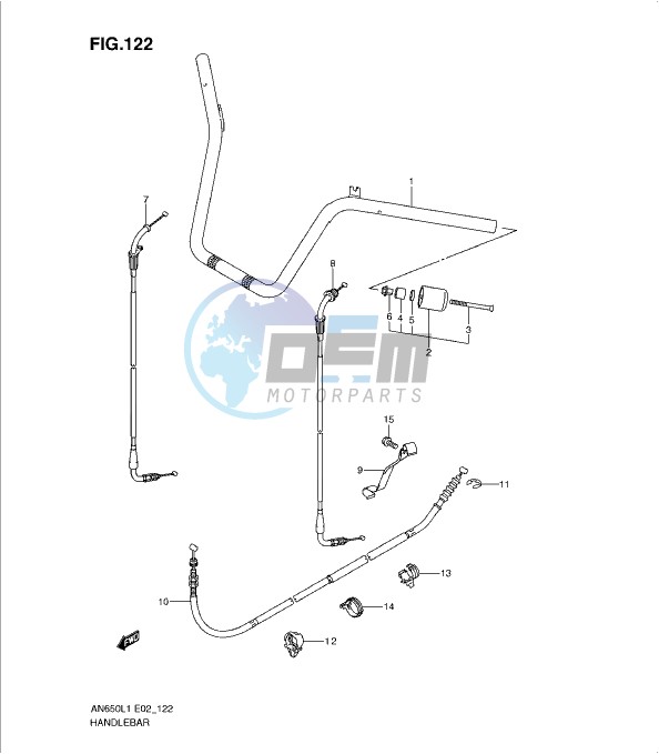 HANDLEBAR (AN650AL1 E51)