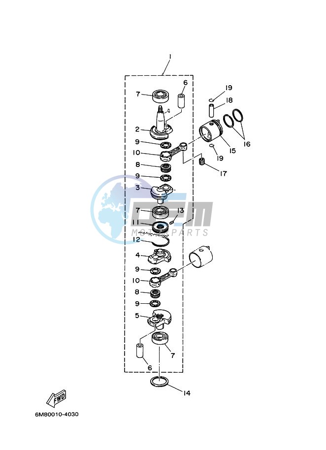 CRANKSHAFT--PISTON